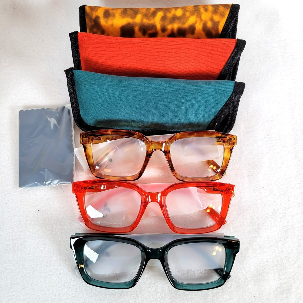 Hummingbird Womens Santa Fe Set Auto Tint Blue Light Sun Readers Bolds +2.0